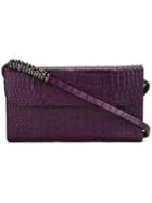 Ermanno Scervino Embossed Crocodile Effect Crossbody Bag, Women's, Pink/purple