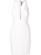 Jay Godfrey Fitted Cutout Back Dress, Women's, Size: 6, White, Polyester/spandex/elastane