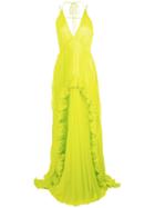 Halston Heritage Halterneck Flared Dress - Green