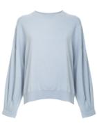 Des Prés High Low Hem Jumper - Blue