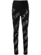 Philipp Plein Space Rhinestone Leggings - Black