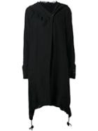 Masnada - Draped Drawstring Jacket - Women - Cotton/linen/flax - 42, Black, Cotton/linen/flax