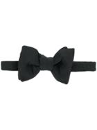 Tom Ford Ribbed Bow Tie - Black