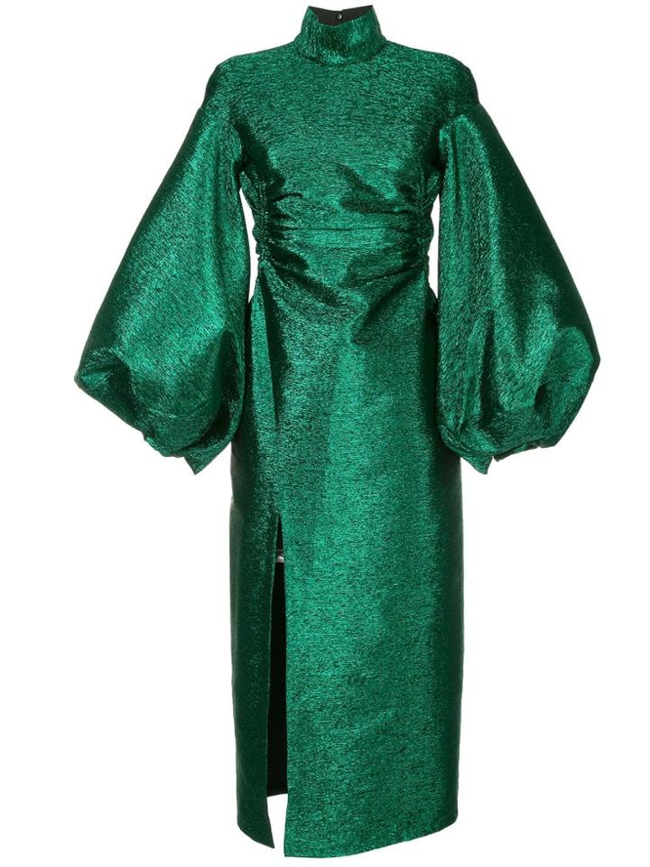 Camilla And Marc Metallic Lurex Dress - Green