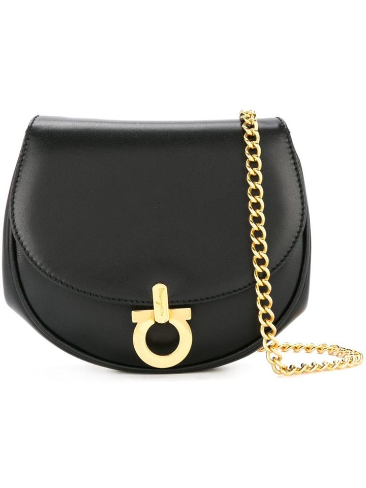Salvatore Ferragamo Vintage Gancini Chain Shoulder/ Bum Bag - Black