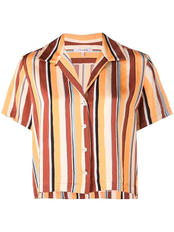 Frame Striped Shirt - Orange