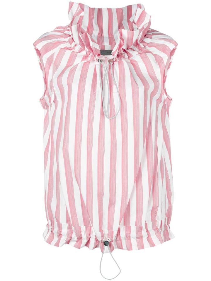 Zoe Jordan Oliveras Striped Cotton Shirt - Red