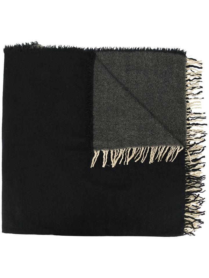 Uma Wang Two-tone Scarf - Black