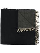 Uma Wang Two-tone Scarf - Black