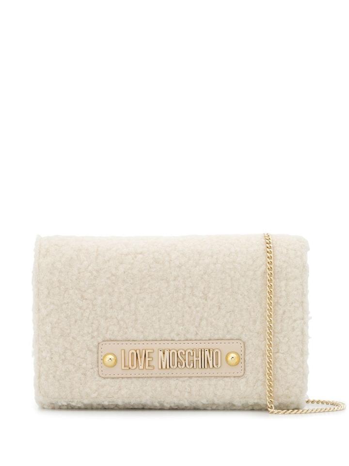 Love Moschino Logo Cross Body Bag - Neutrals