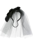 Dolce & Gabbana Bow Veil Headband, Women's, Black, Silk/polyester/polyamide/spandex/elastane