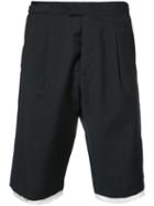 Raf Simons - Contrasting Layer Tailored Shorts - Men - Cotton/virgin Wool - 48, Blue, Cotton/virgin Wool