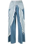 Tsumori Chisato Bow Embellished Cropped Trousers - Blue