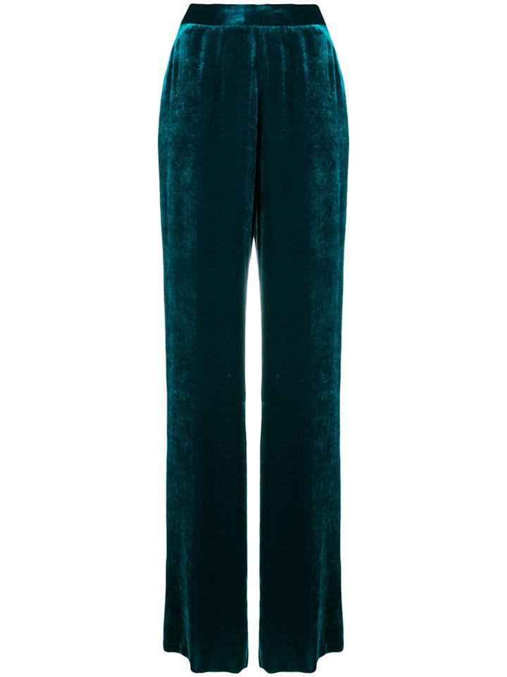 Etro Velvet Palazoo Pants - Green
