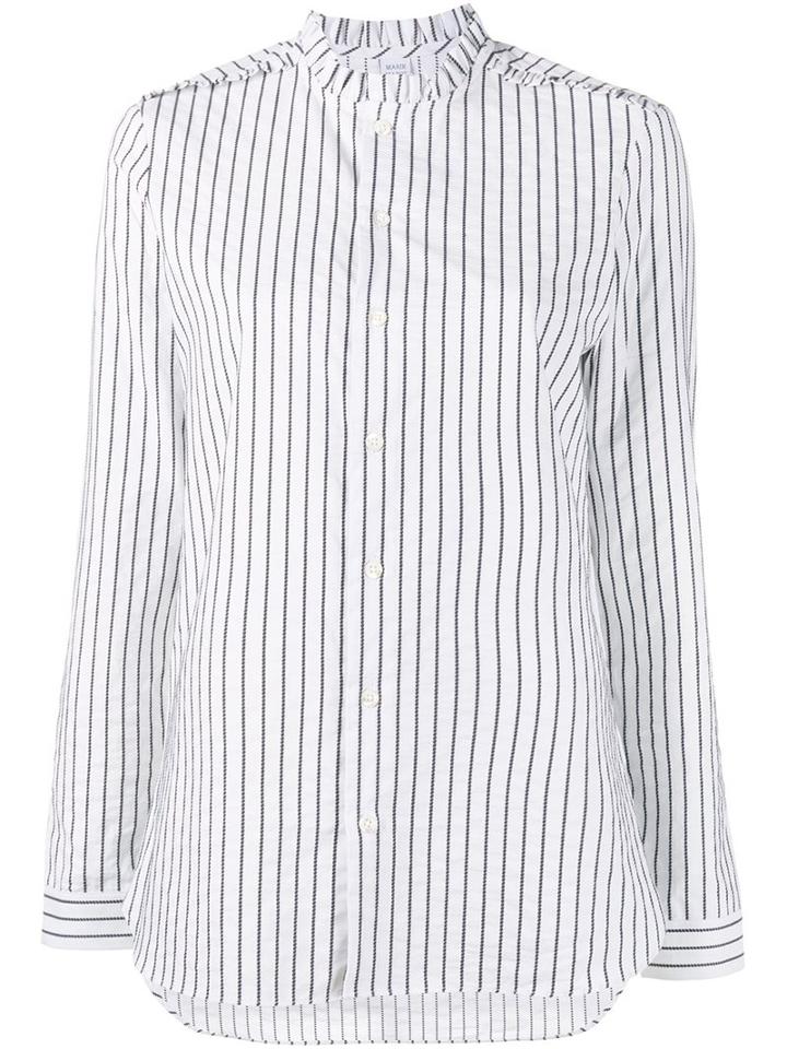 Marie Marot 'diana' Striped Blouse, Women's, Size: Medium, White, Cotton
