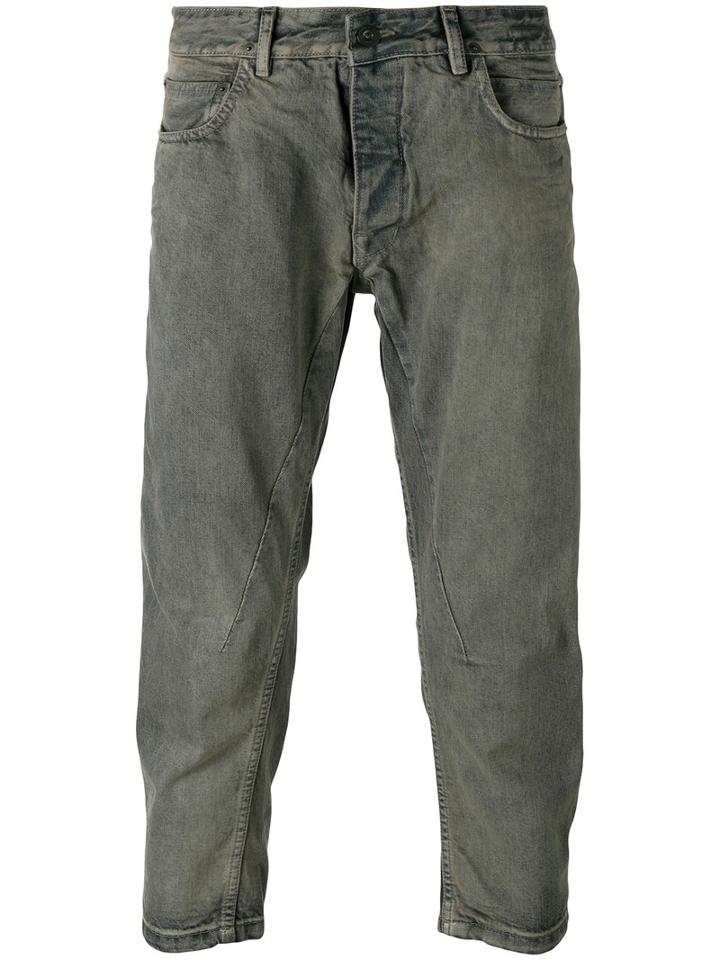 Rick Owens Drkshdw - Cropped Jeans - Men - Cotton - 33, Grey, Cotton