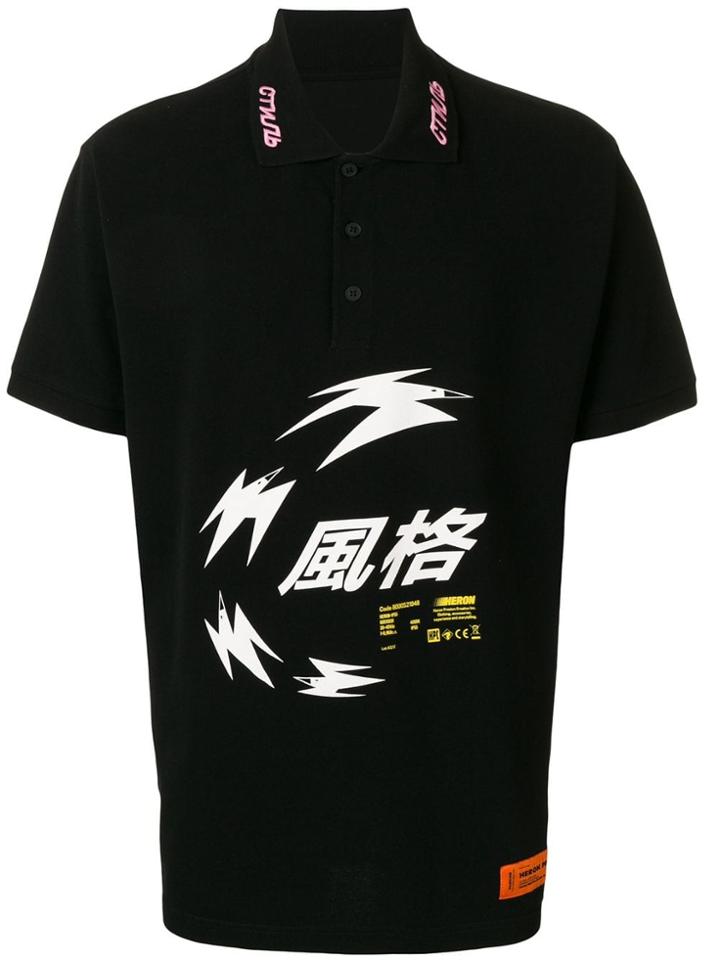 Heron Preston Printed Polo Shirt - Black