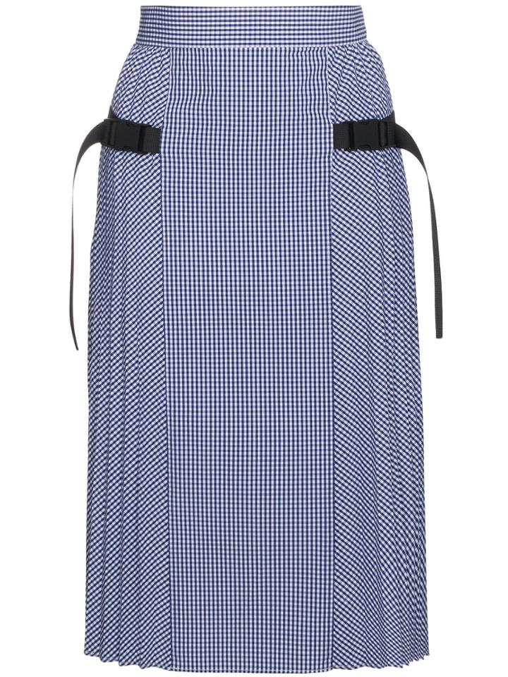 Shushu/tong Side Pleat Midi Skirt - Blue