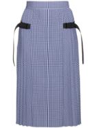 Shushu/tong Side Pleat Midi Skirt - Blue