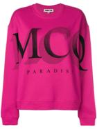 Mcq Alexander Mcqueen Logo Print Sweatshirt - Pink & Purple