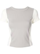 Chanel Pre-owned Sports Line Ribbed Patchwork T-shirt - Grey