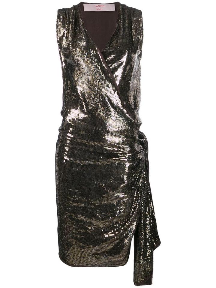 Lanvin Pre-owned 2004's Sequin Envelope Dress - Brown
