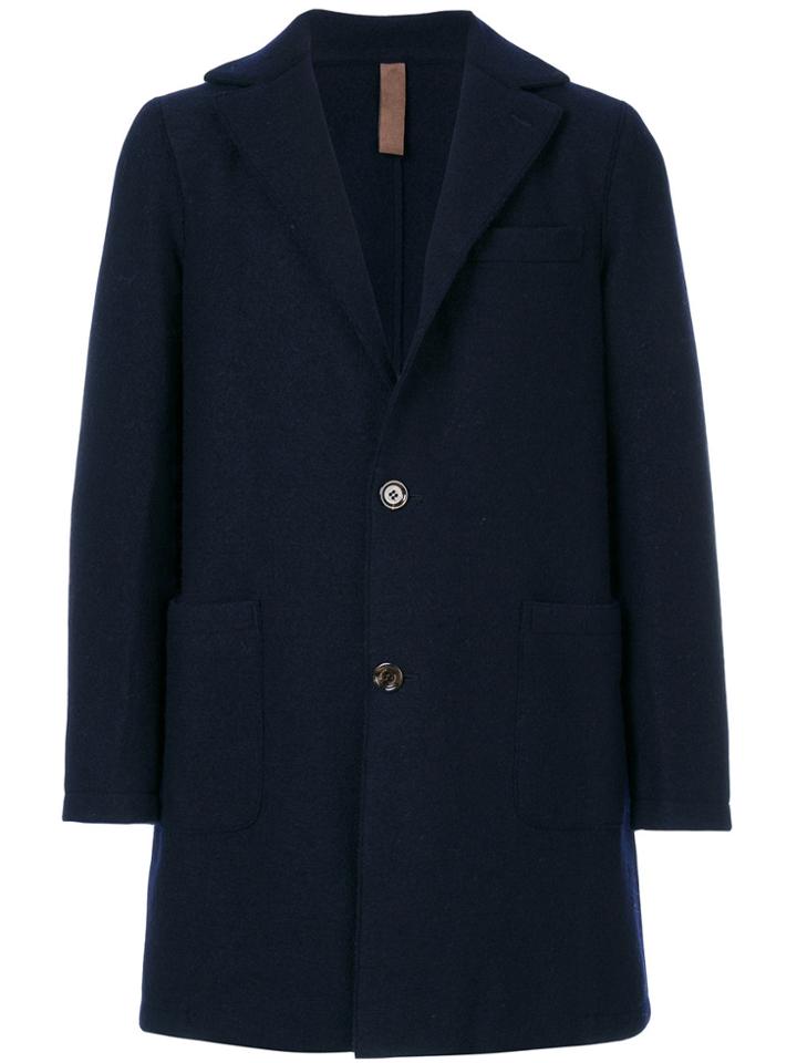 Eleventy Classic Single-breasted Coat - Blue