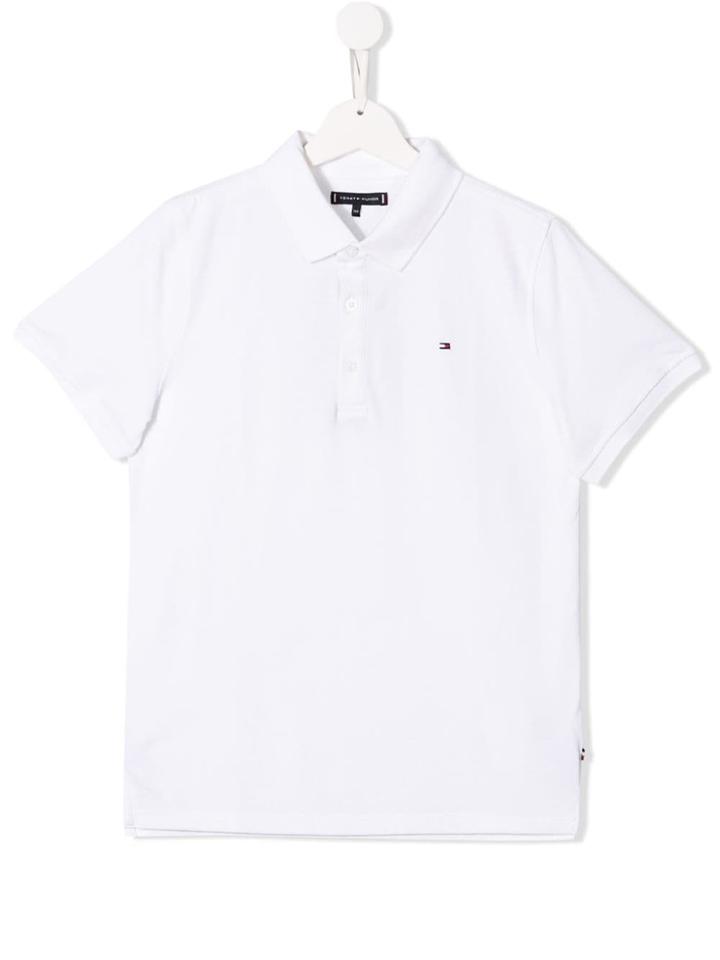 Tommy Hilfiger Junior Ribbed Polo T-shirt - White