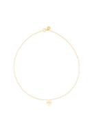 Tory Burch Logo Charm Delicate Necklace - Gold