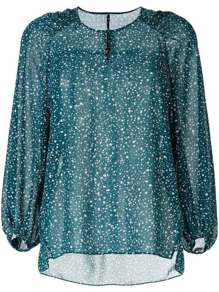 Tomorrowland Loose-fit Printed Blouse - Blue