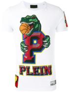 Philipp Plein Mulberry T-shirt, Men's, Size: Large, White, Cotton/crystal
