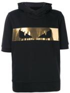 Fendi Short-sleeved Printed Hoodie - Black