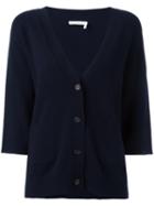 Chloé V-neck Cardigan, Women's, Size: Small, Blue, Cashmere