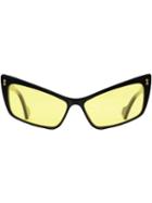 Gucci Eyewear Cat Eye Frame Sunglasses - Black