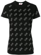 Gcds Embellished Logo Print T-shirt - Black