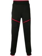 Plein Sport Tapered Track Pants With Zip Details - Black