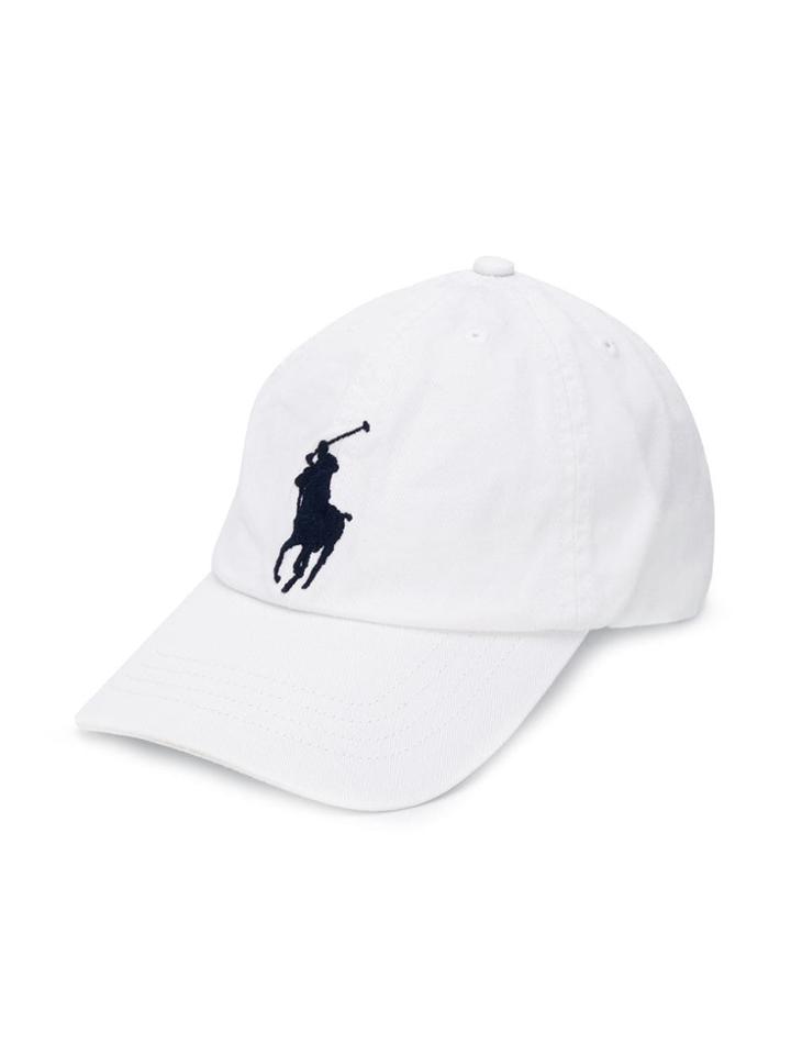 Ralph Lauren Kids Embroidered Logo Baseball Cap - White