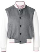 Thom Browne Embroidered Cashmere Blouson Jacket - Grey