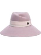 Maison Michel Fedora Hat, Women's, Size: Small, Pink/purple, Cotton