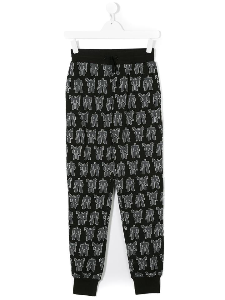 Moschino Kids Transformers Print Track Pants - Black