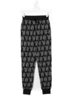 Moschino Kids Transformers Print Track Pants - Black
