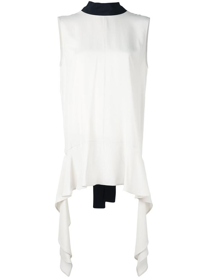Marni Asymmetric Sleeveless Blouse, Women's, Size: 44, White, Acetate/silk