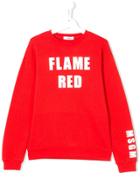Msgm Kids Teen Flame Red Sweatshirt