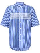 Sacai Shirred Embroidery Shirt - Blue