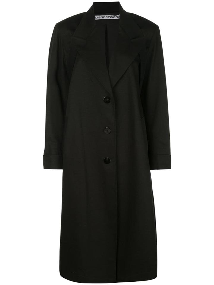 Alexander Wang Studded Belt Detail Coat - Black