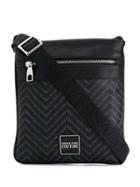 Versace Jeans Couture Zig-zag Logo Crossbody Bag - Black