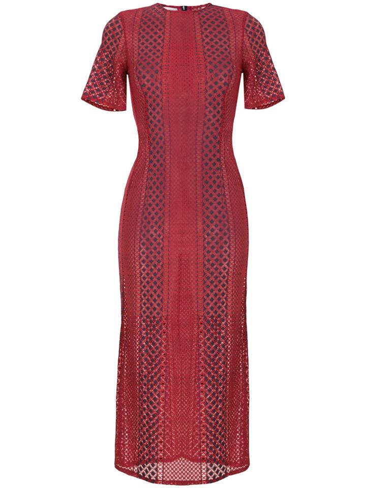 Delada Tailored Lace Midi Dress