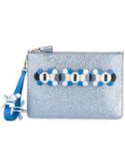 Anya Hindmarch - Circulus Large Pouch - Women - Leather - One Size, Blue, Leather
