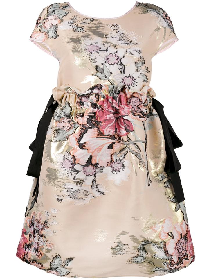 Fendi Floral Fil Coupé Mini Dress - Multicolour