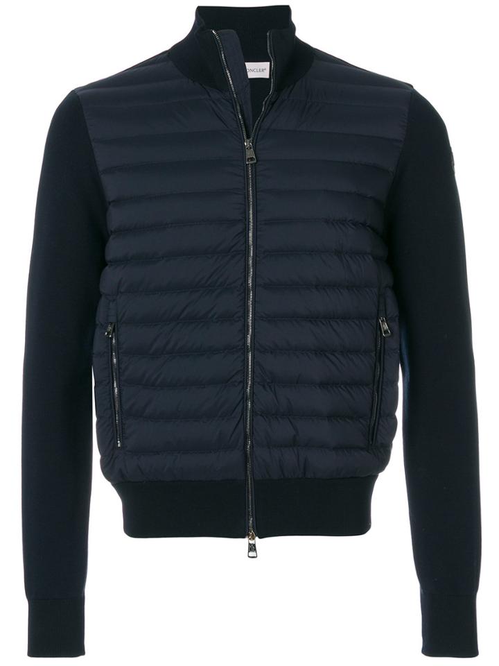 Moncler Padded Front Cardigan - Black